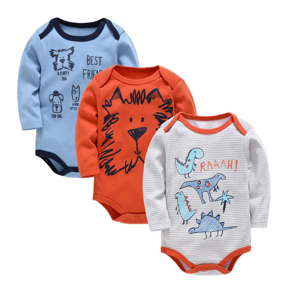 Long Sleeve Cartoon Newborn Baby Clothes