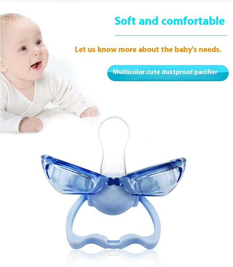Love baby baby baby new baby pacifier anti automatically closed round head flat hair randomly issued