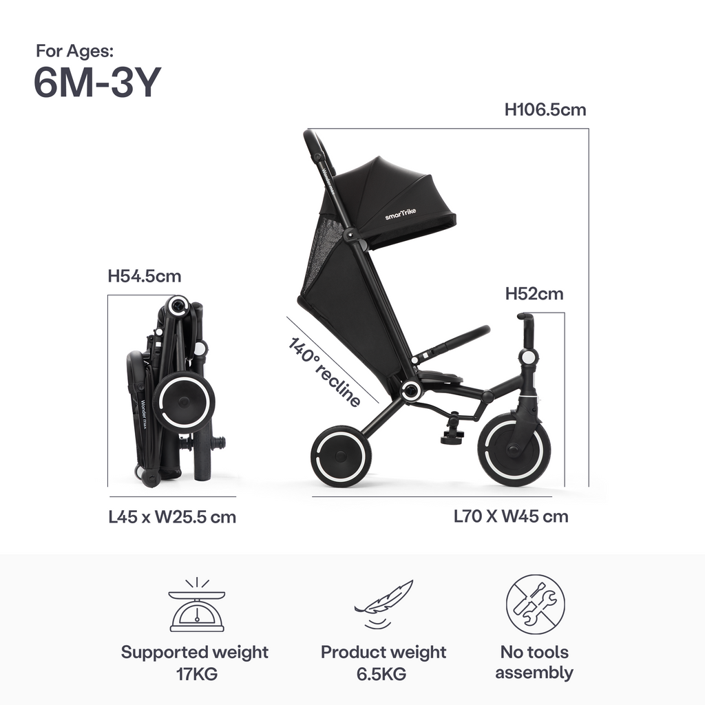 SmarTrike Wonder Max Trike - Jet Black