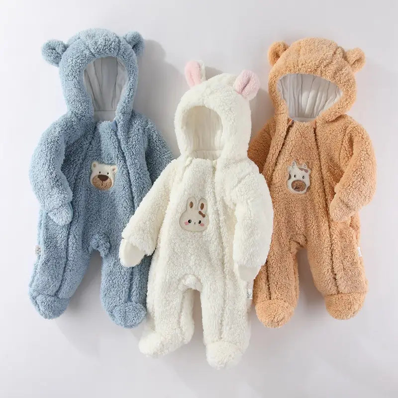 Winter Clothes Thickened Cotton Baby Clothes Infant Autumn And Winter Set