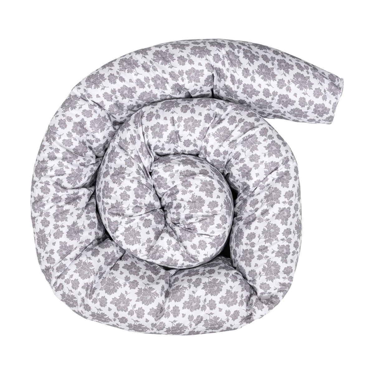 12 Ft Maternity Pillow Case - Grey Floral - Maternity Pillow Covers