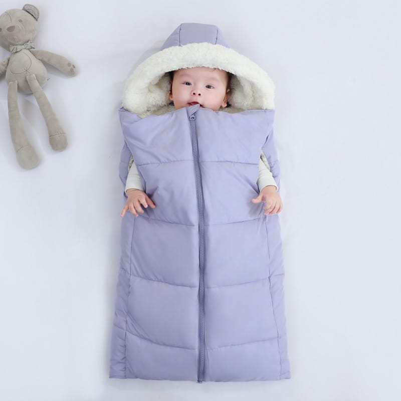Autumn And Winter Warm Thickened Hooded Newborn Swaddle