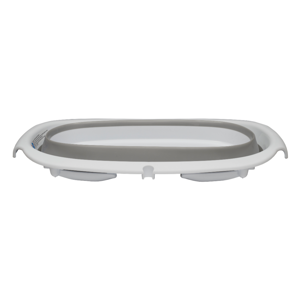 Vital Baby Foldable Compact Baby Bath - White & Grey