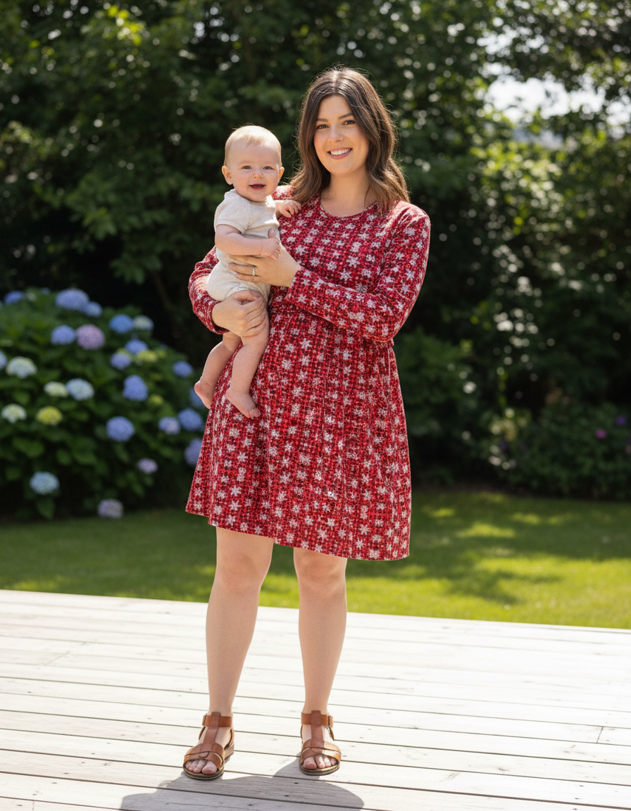 Tartan Breastfeeding Skater Dress
