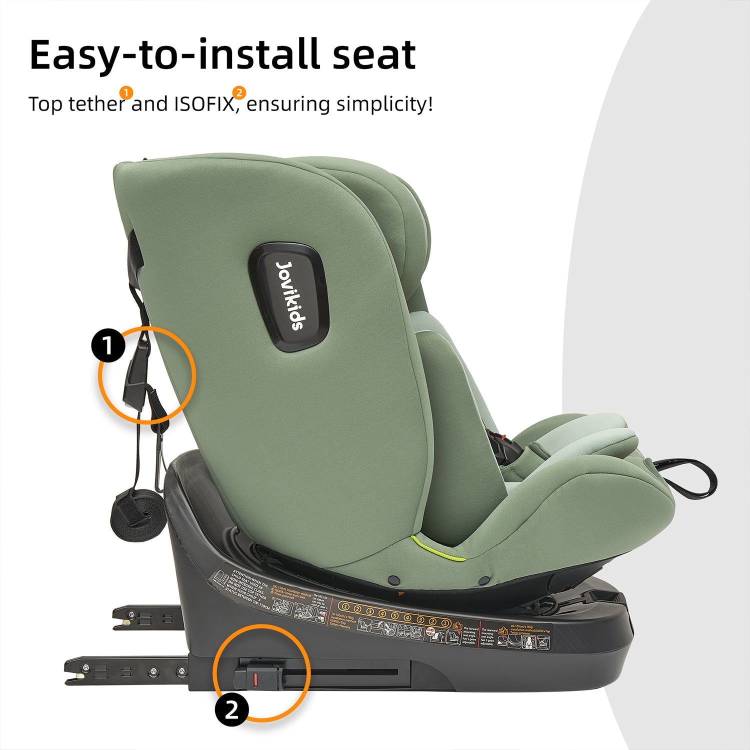 Jovikids Ranger TT Rotating Car Seat - Green