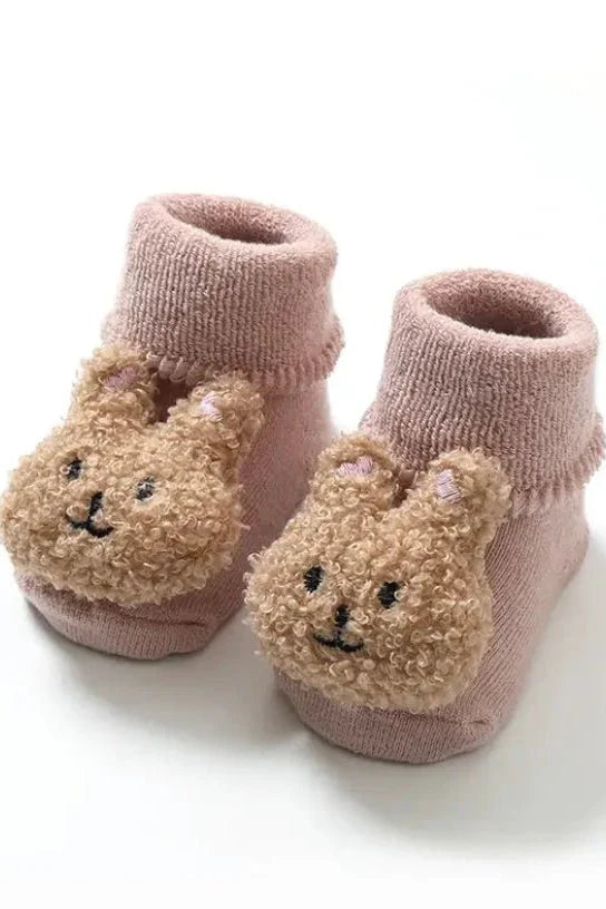 Boucle Teddy Slipper Socks For Little Feet