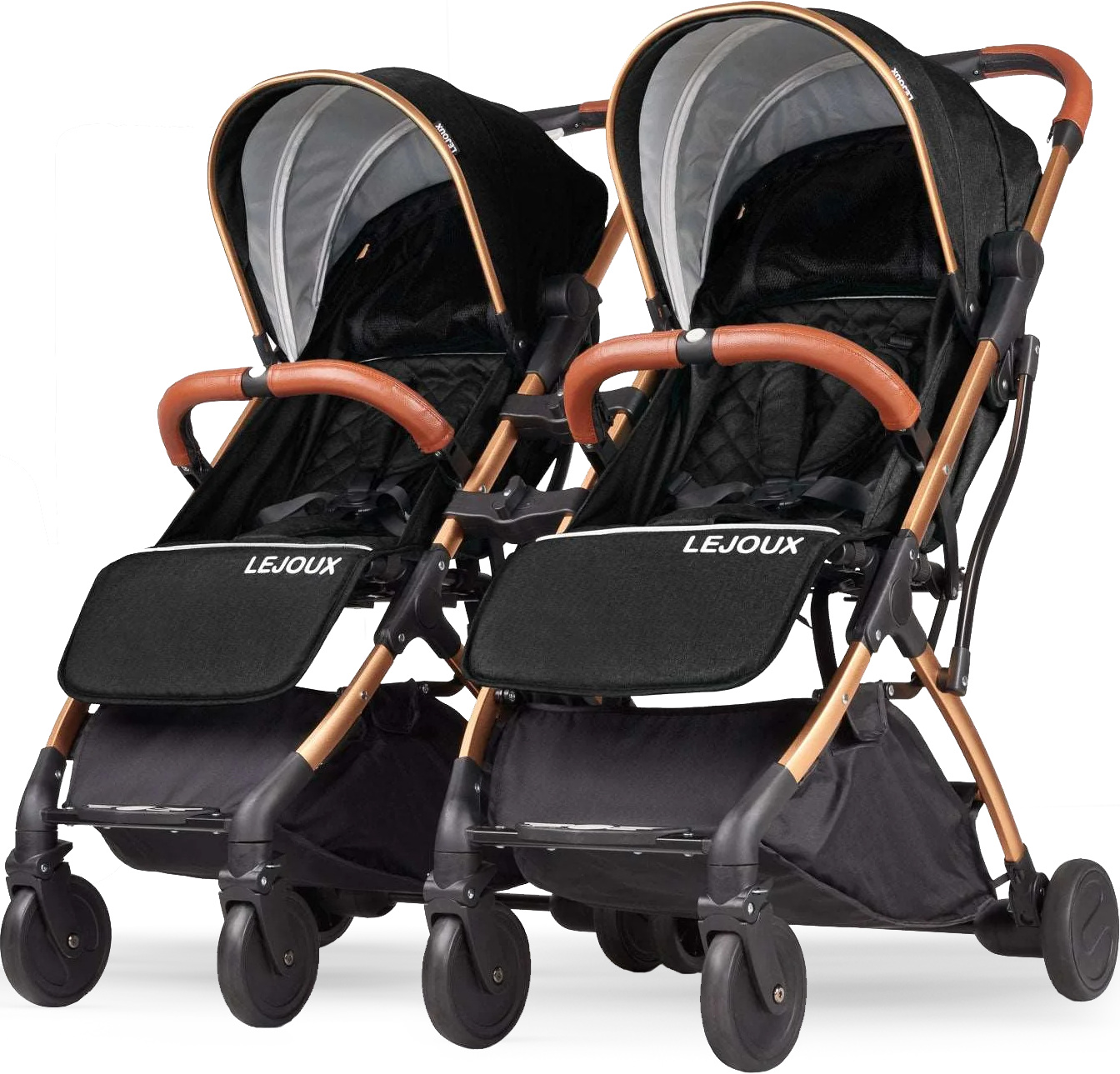 Twin Lejoux Go Baby Stroller Pushchair Pram (Includes twin clips)