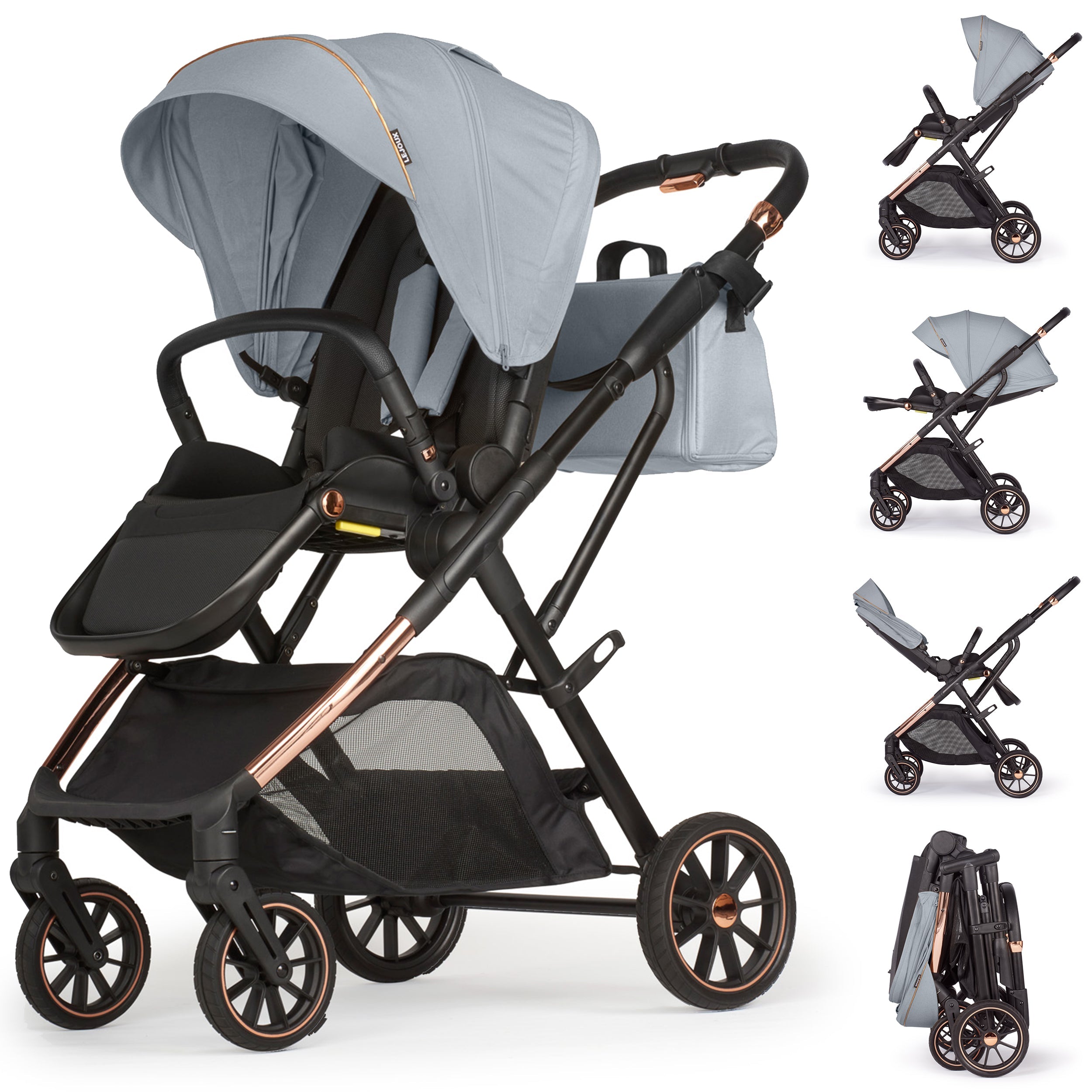 Lejoux+ Travel System Including Car seat, Mum Bag
