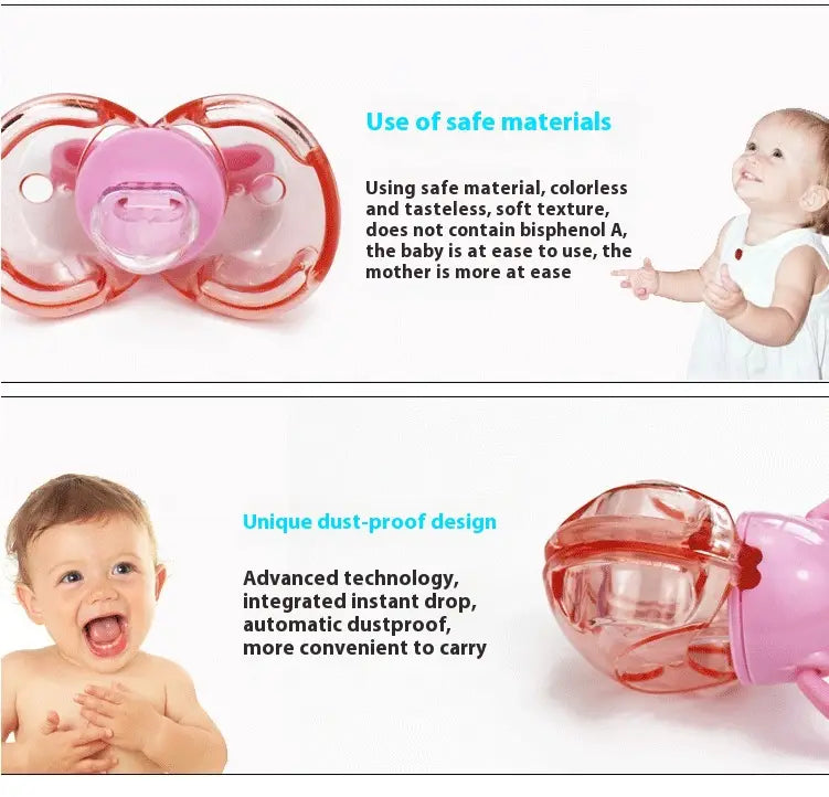 Love baby baby baby new baby pacifier anti automatically closed round head flat hair randomly issued
