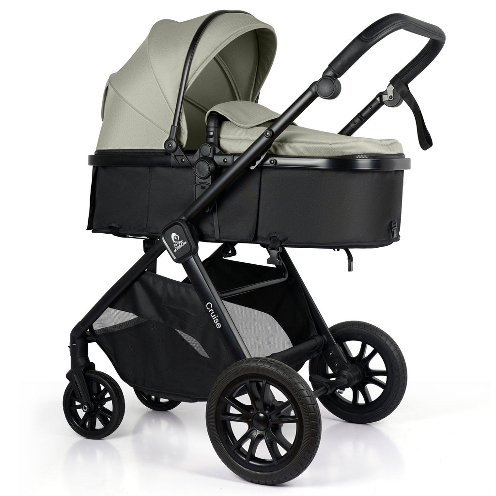 For Your Little One Cruise 3 In 1 Travel System With Car Seat - Pebble Sage (Free Cupholder And Seat Liner Included!)