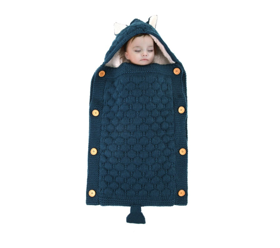 Premium Baby Sleeping Bag - Soft Lamb Cashmere Lined Infant Sleep Sack | Warm & Cozy Newborn Swaddle Blanket