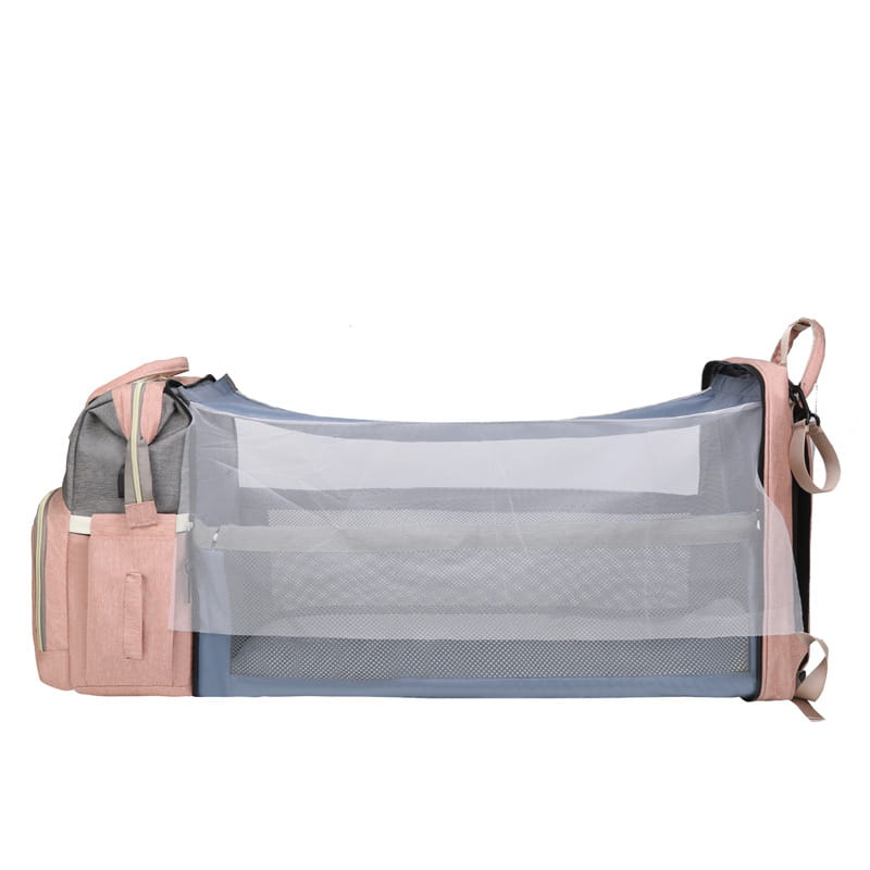 Multifunctional Maternity Diaper Backpack Upgraded With Removable Mosquito Net Large Capacity Foldable Infants Baby