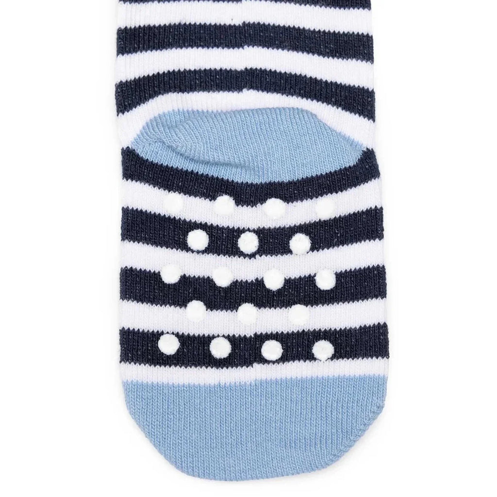 HelloBaby Boys Pack of 3 Non-Slip Socks Animal Print Cotton Rich - Blue