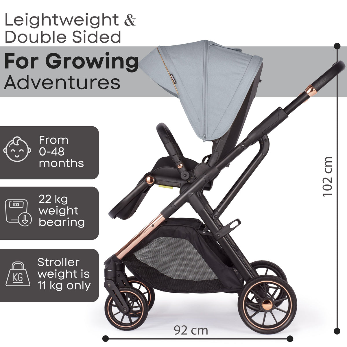 Lejoux+ Baby Pram Stroller Pushchair 0 Months +
