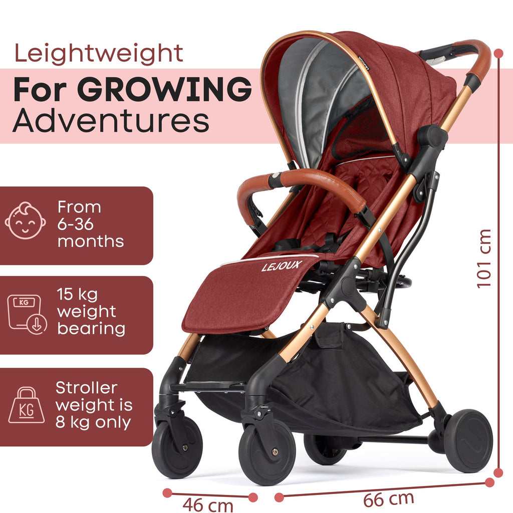 Lejoux Go Baby Travel Stroller Pram Pushchair Buggy