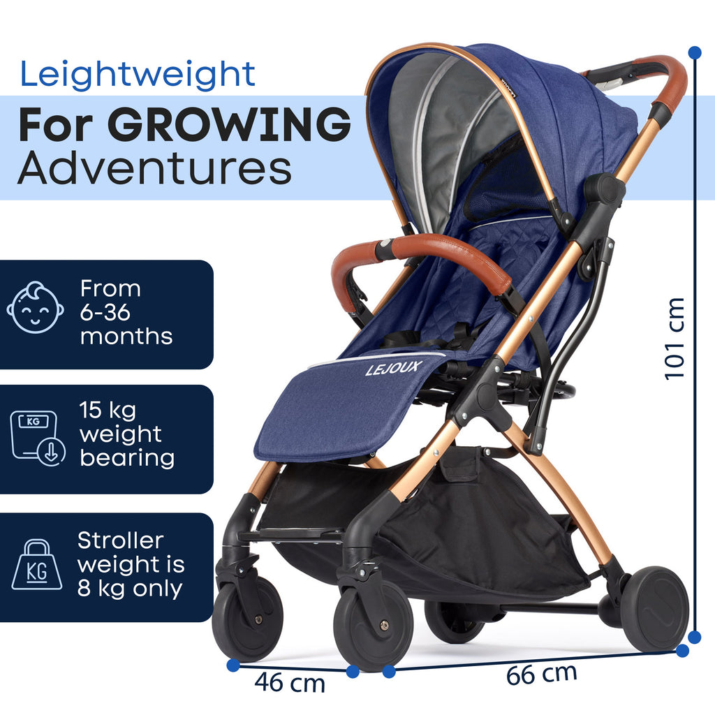 Lejoux Go Baby Travel Stroller Pram Pushchair Buggy