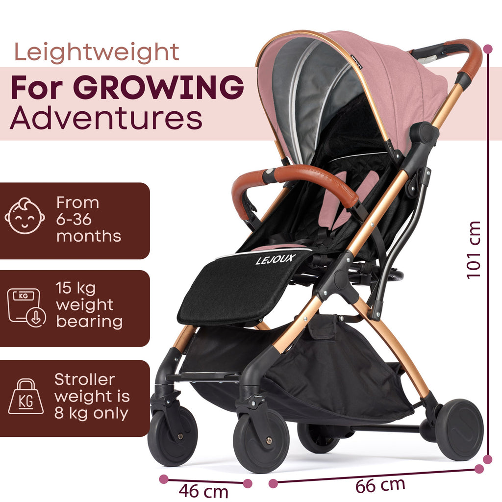 Lejoux Go Baby Travel Stroller Pram Pushchair Buggy