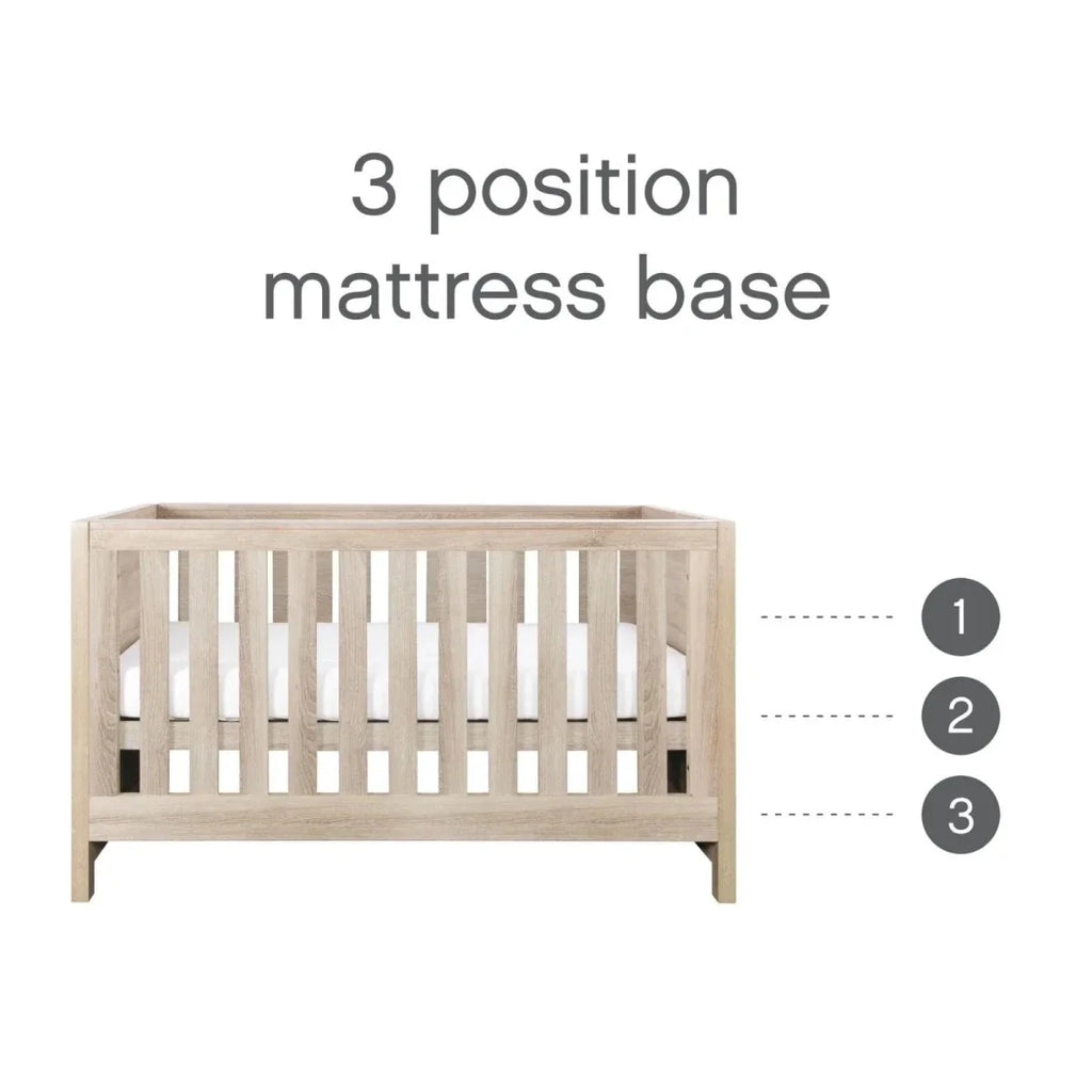 Tutti Bambini Modena 3-in-1 Cot Bed - Oak