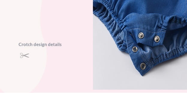 Denim Romper With Hat Sleeveless For Baby Girls