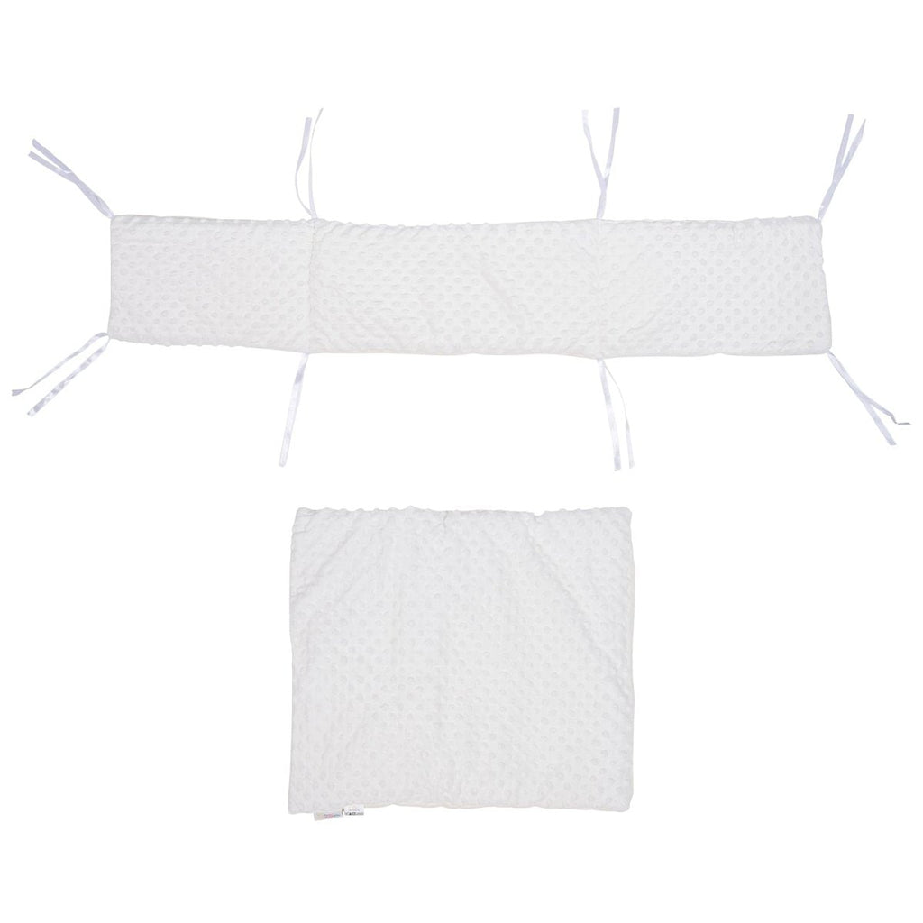 2pc Dimple Crib/Cradle Quilt & Bumper Bedding Set - Cream - Bedding Set