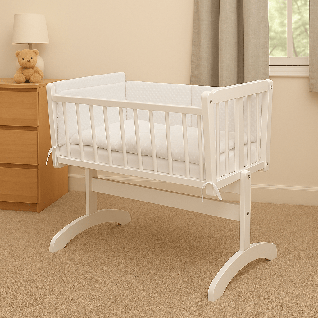 2pc Dimple Crib/Cradle Quilt & Bumper Bedding Set - Cream - Bedding Set