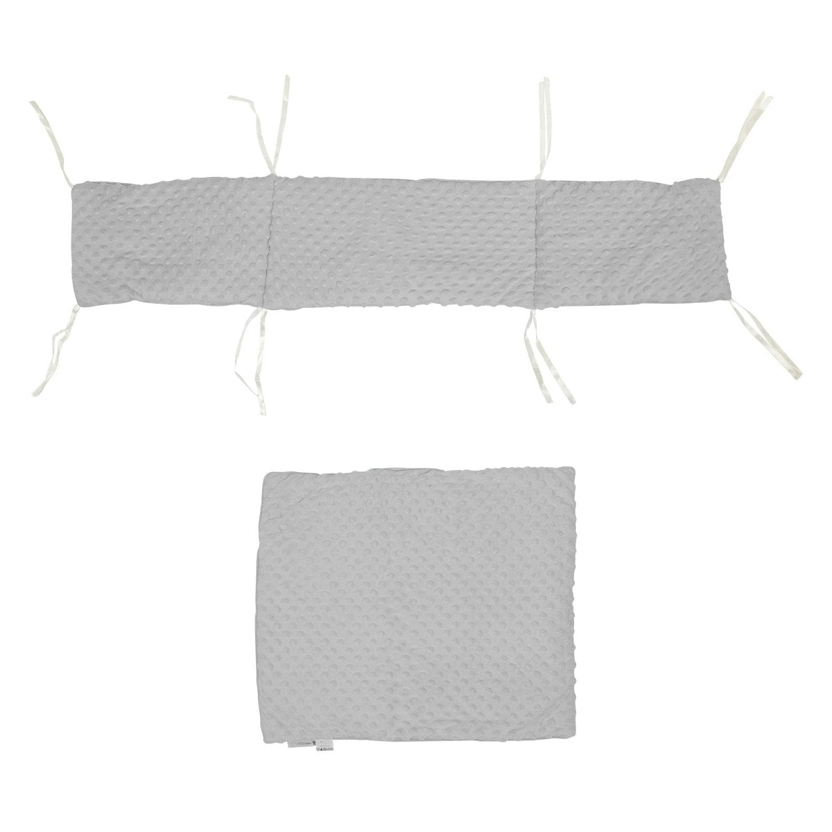 2pc Dimple Crib/Cradle Quilt & Bumper Bedding Set - Cream - Bedding Set