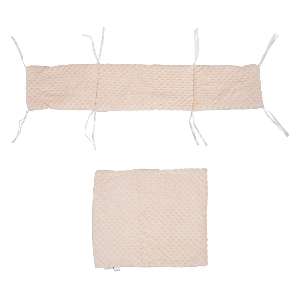 2pc Dimple Crib/Cradle Quilt & Bumper Bedding Set - Cream - Bedding Set