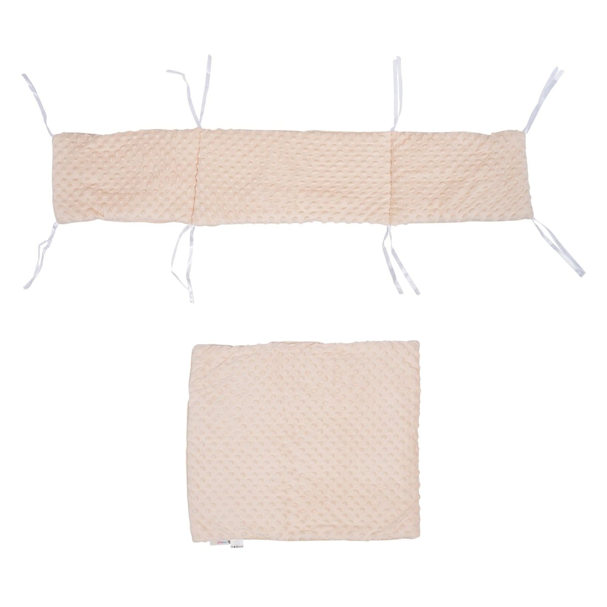 2pc Dimple Crib/Cradle Quilt & Bumper Bedding Set - Cream - Bedding Set