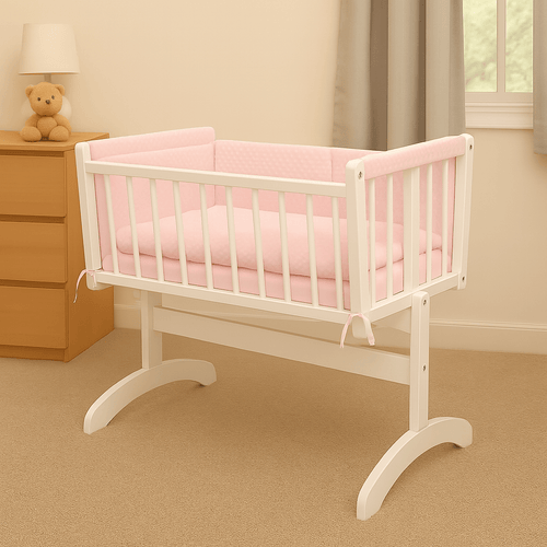 2pc Dimple Crib/Cradle Quilt & Bumper Bedding Set-0