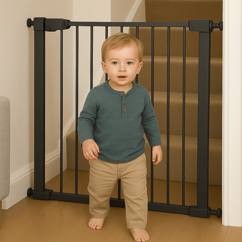 2x FYLO Baby Safety Stair Gate Pressure Fit Extra Wide - Grey - Stair gate