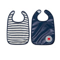 Baby to Love Cotton Jersey Bibs 2 Pack - Blue Stripes
