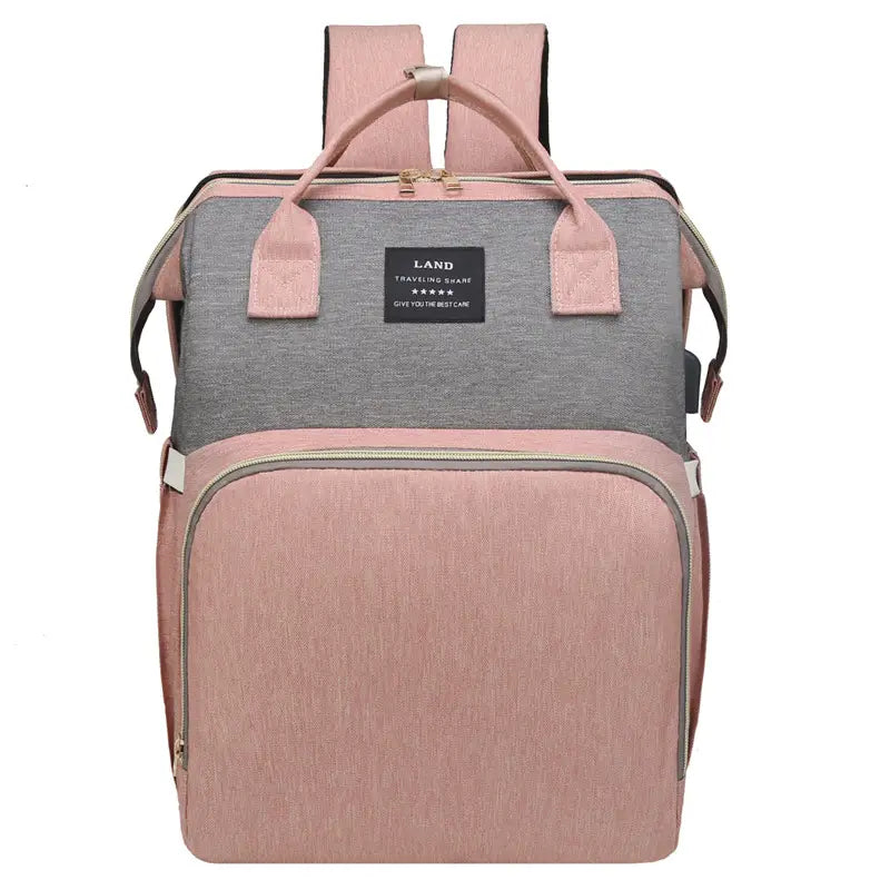 Multifunctional Maternity Diaper Backpack Upgraded With Removable Mosquito Net Large Capacity Foldable Infants Baby