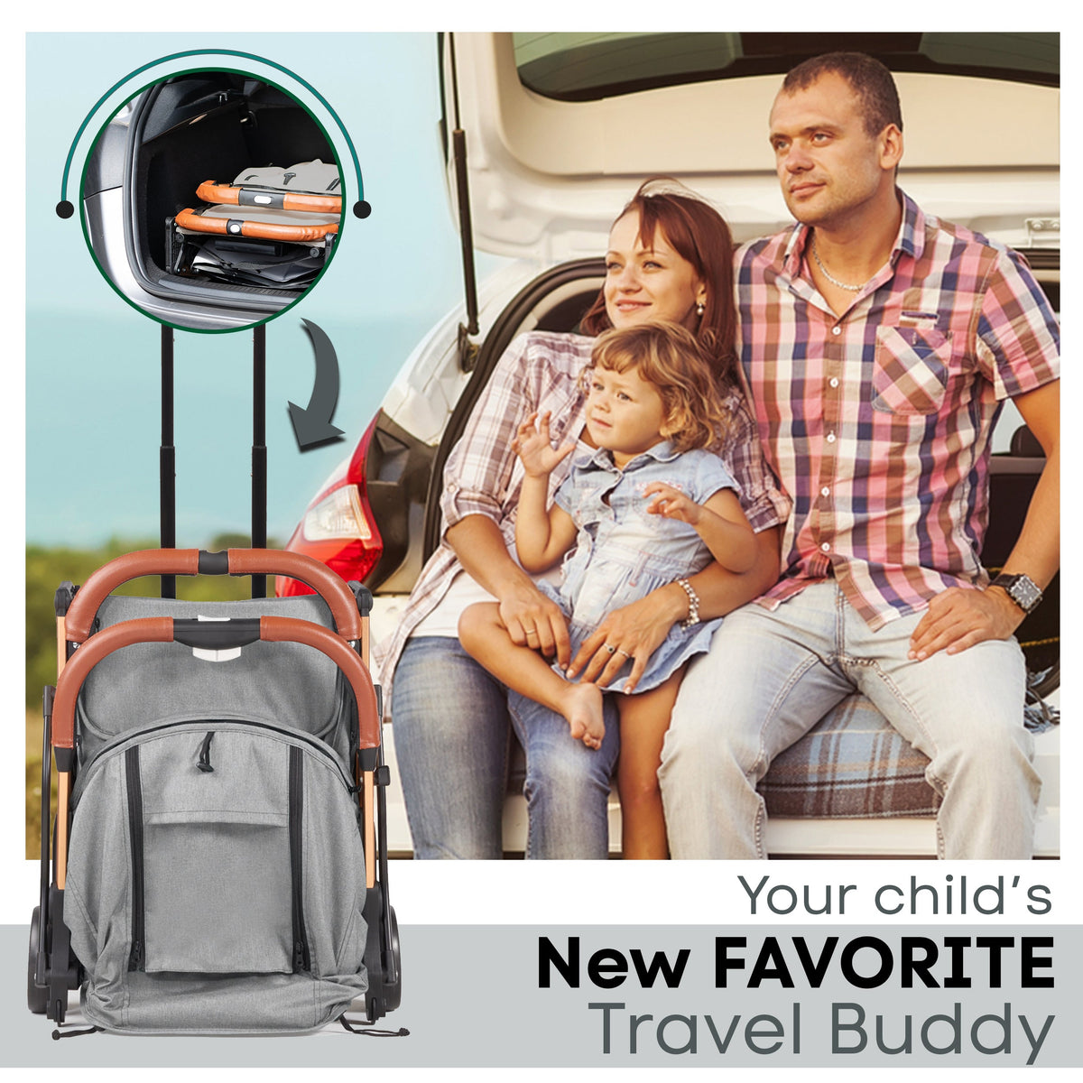 Lejoux Go Baby Travel Stroller Pram Pushchair Buggy