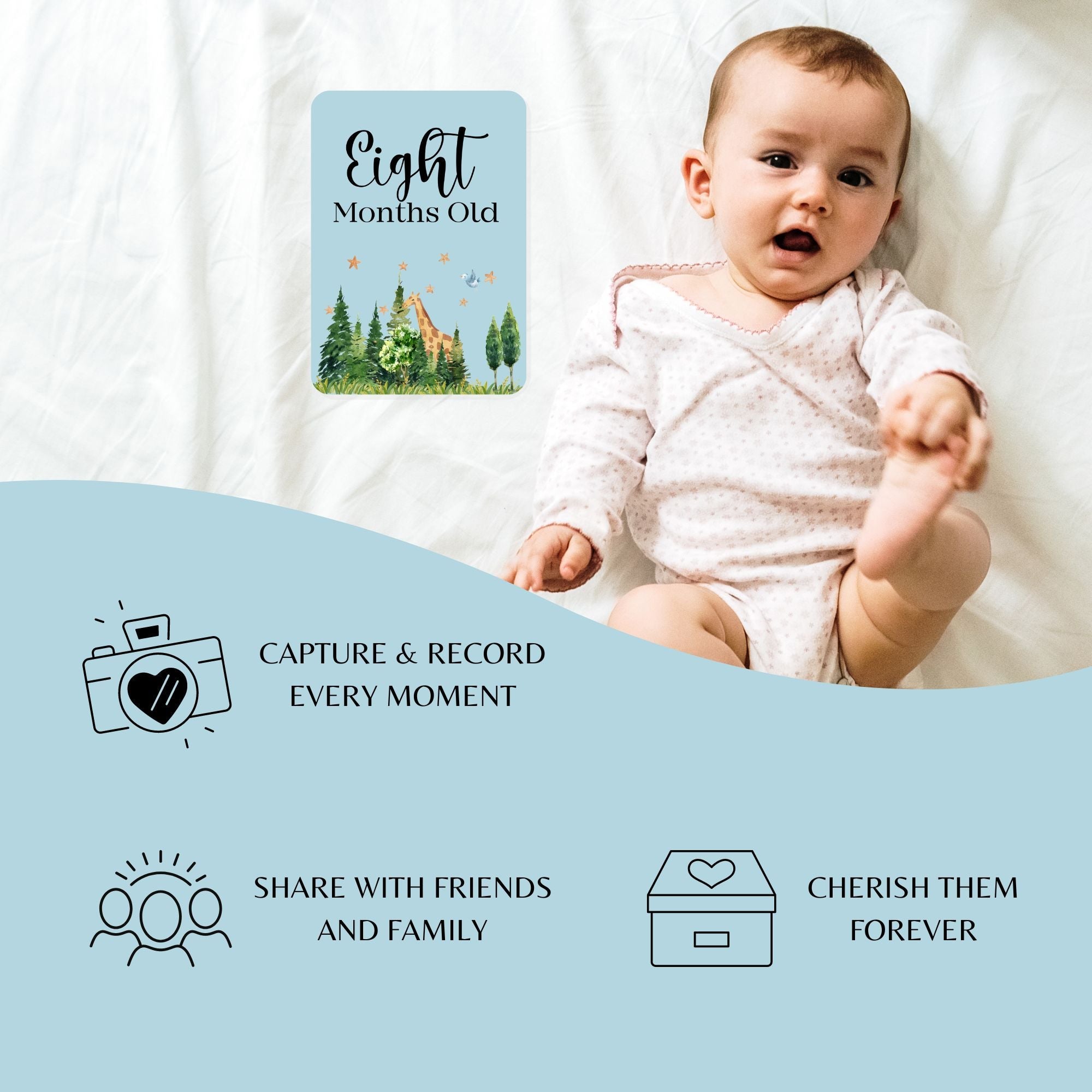 40 Baby Milestone Cards Pack - Milestone Cards