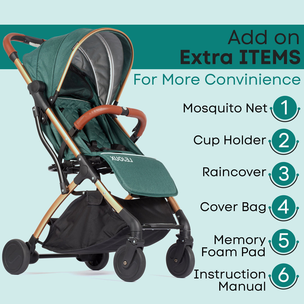 Lejoux Go Baby Travel Stroller Pram Pushchair Buggy