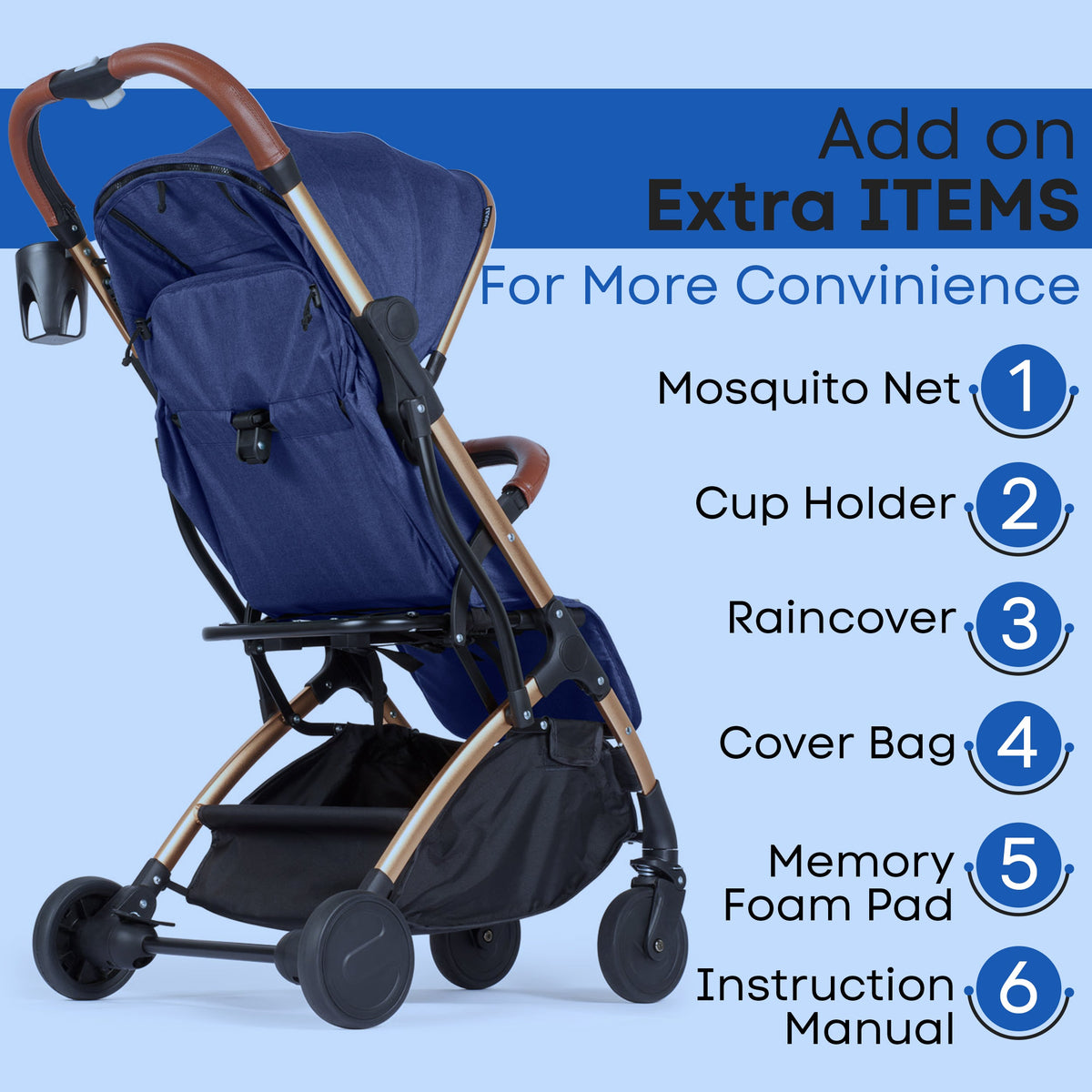 Lejoux Go Baby Travel Stroller Pram Pushchair Buggy