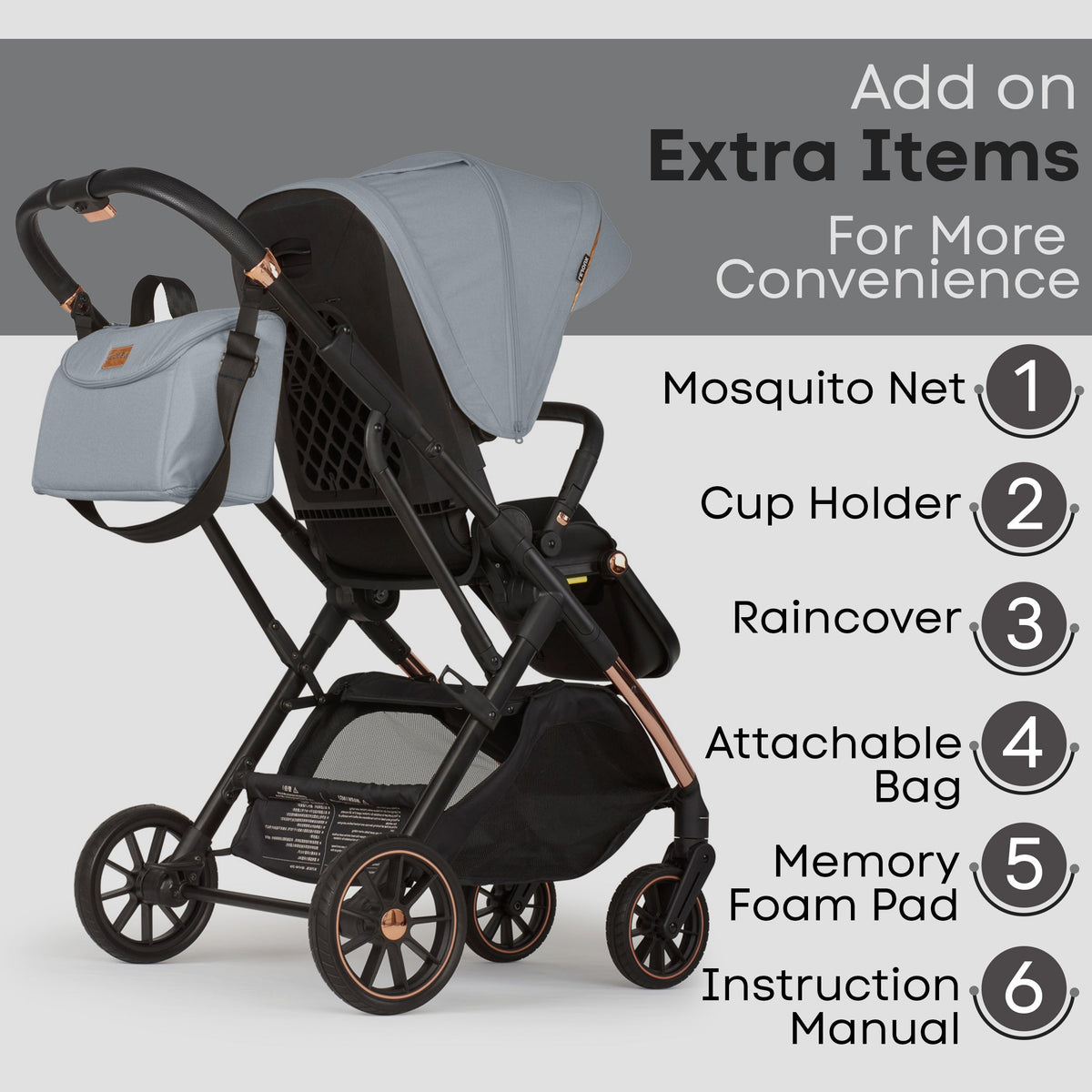 Lejoux+ Baby Pram Stroller Pushchair 0 Months +