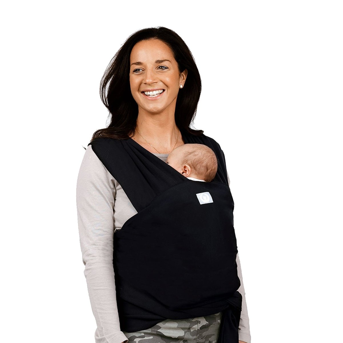 Gaia Carry Stretchy Baby Wrap Pure Tencel - Ebony-0