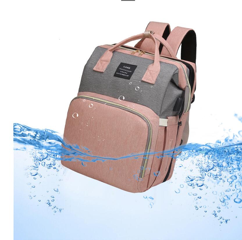 Multifunctional Maternity Diaper Backpack Upgraded With Removable Mosquito Net Large Capacity Foldable Infants Baby