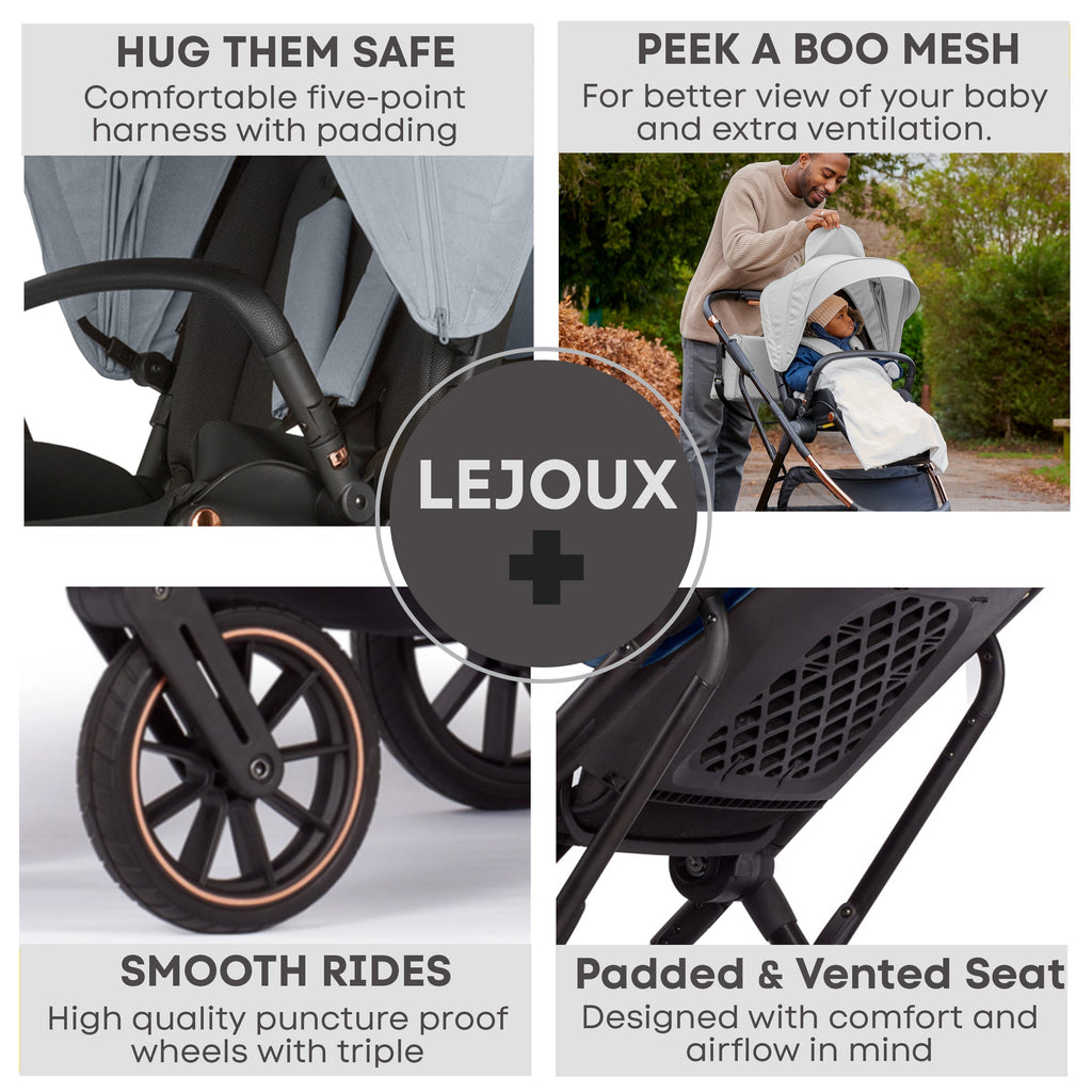 Lejoux+ Baby Pram Stroller Pushchair 0 Months +
