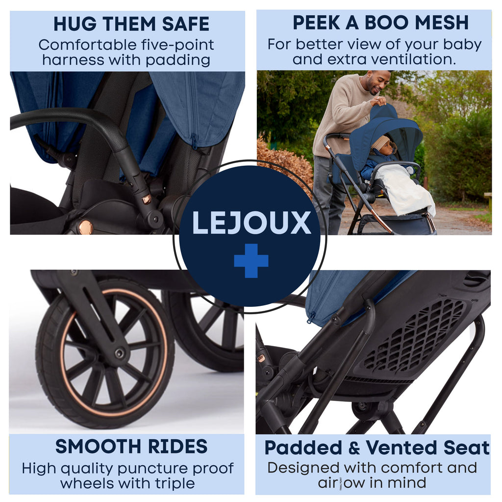 Lejoux+ Baby Pram Stroller Pushchair 0 Months +