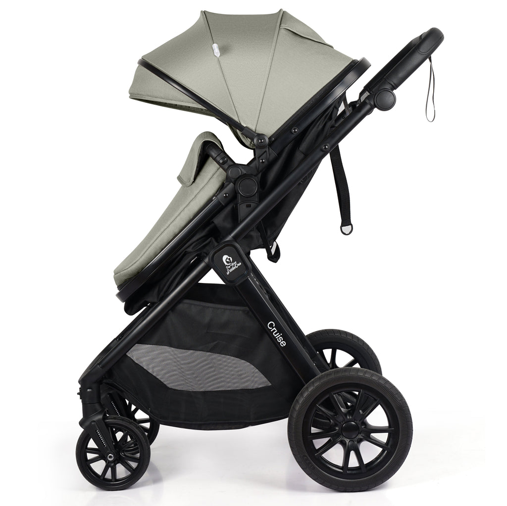 For Your Little One Cruise 3 In 1 Travel System With Car Seat - Pebble Sage (Free Cupholder And Seat Liner Included!)