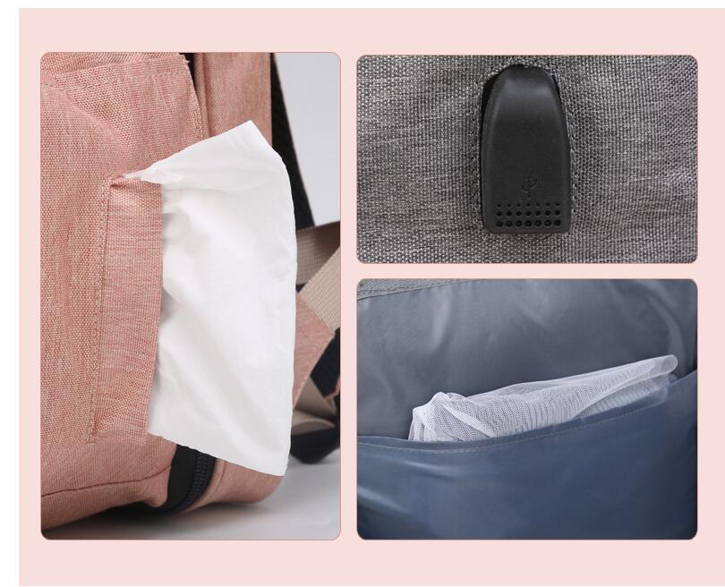 Multifunctional Maternity Diaper Backpack Upgraded With Removable Mosquito Net Large Capacity Foldable Infants Baby
