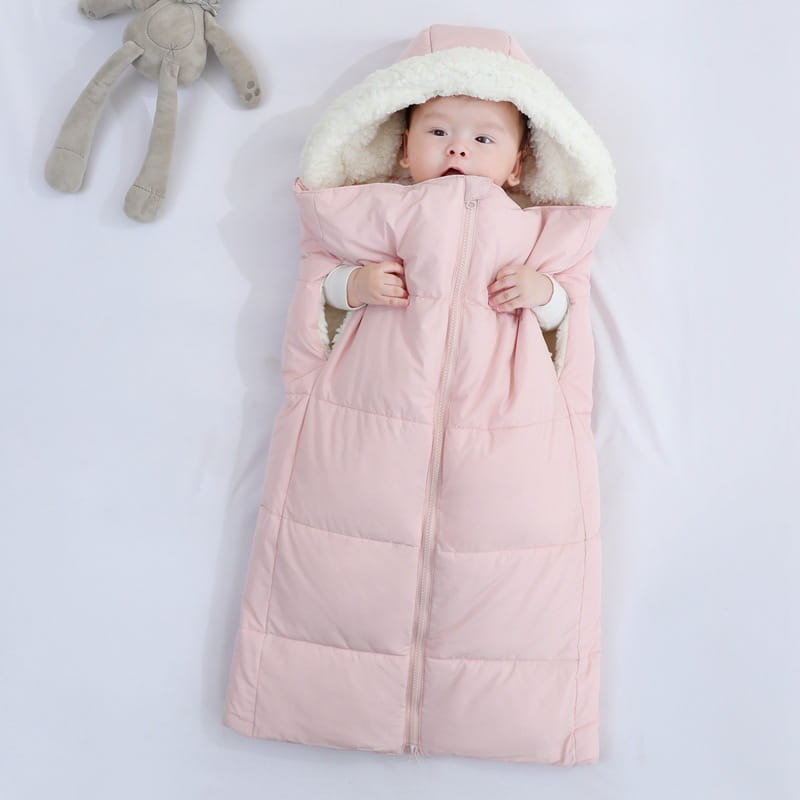 Autumn And Winter Warm Thickened Hooded Newborn Swaddle