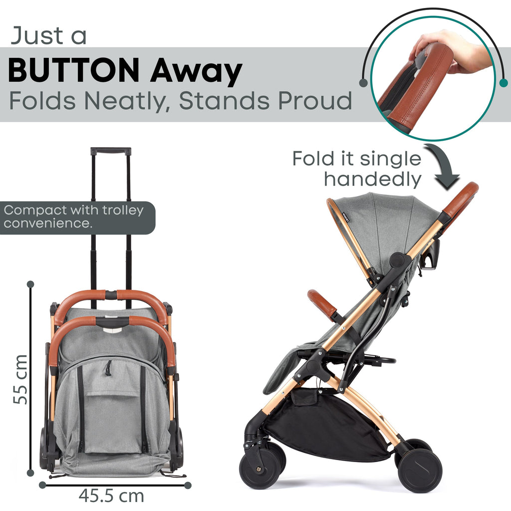 Lejoux Go Baby Travel Stroller Pram Pushchair Buggy