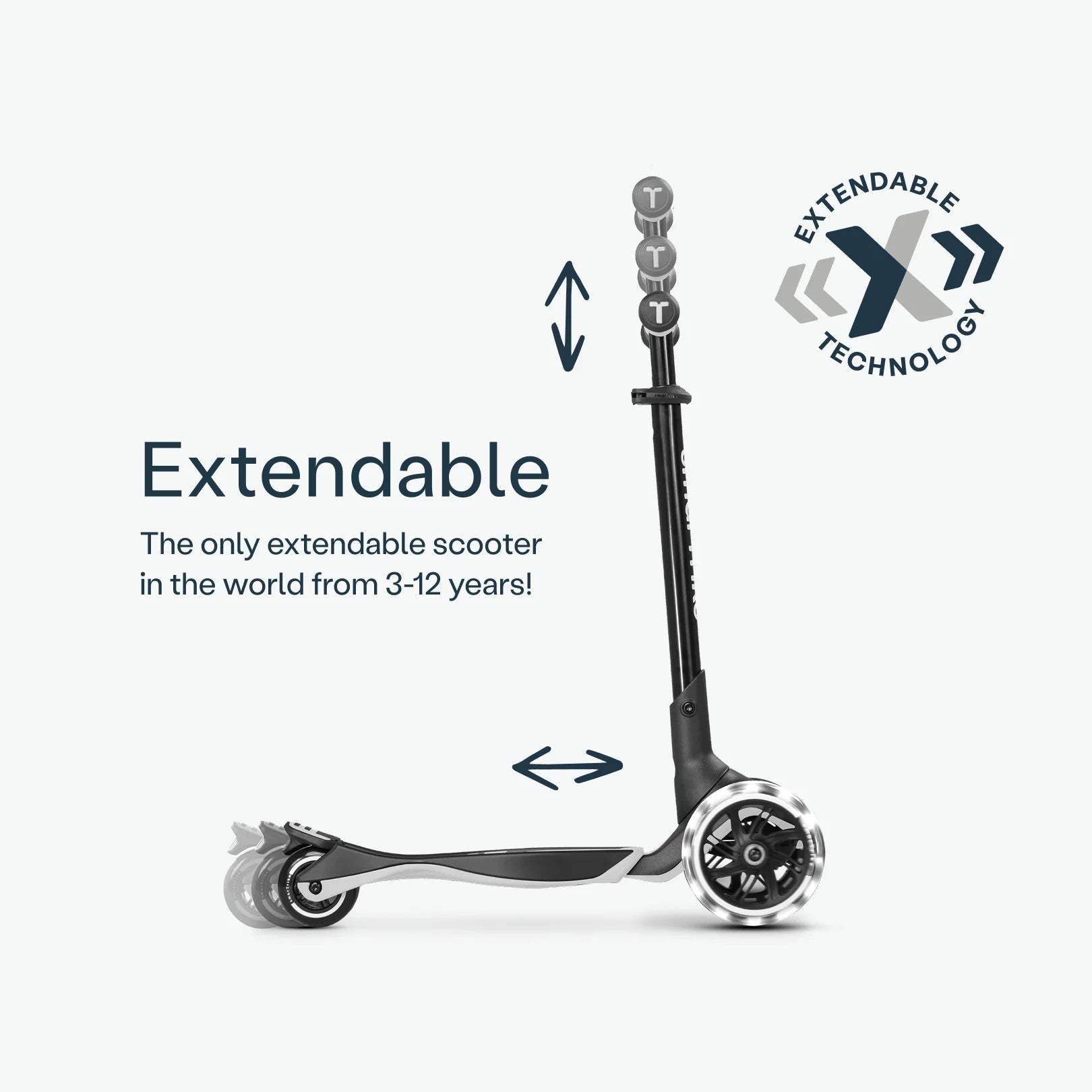 SmarTrike Xtend 4 in 1 Ride on Plus Scooter - Grey