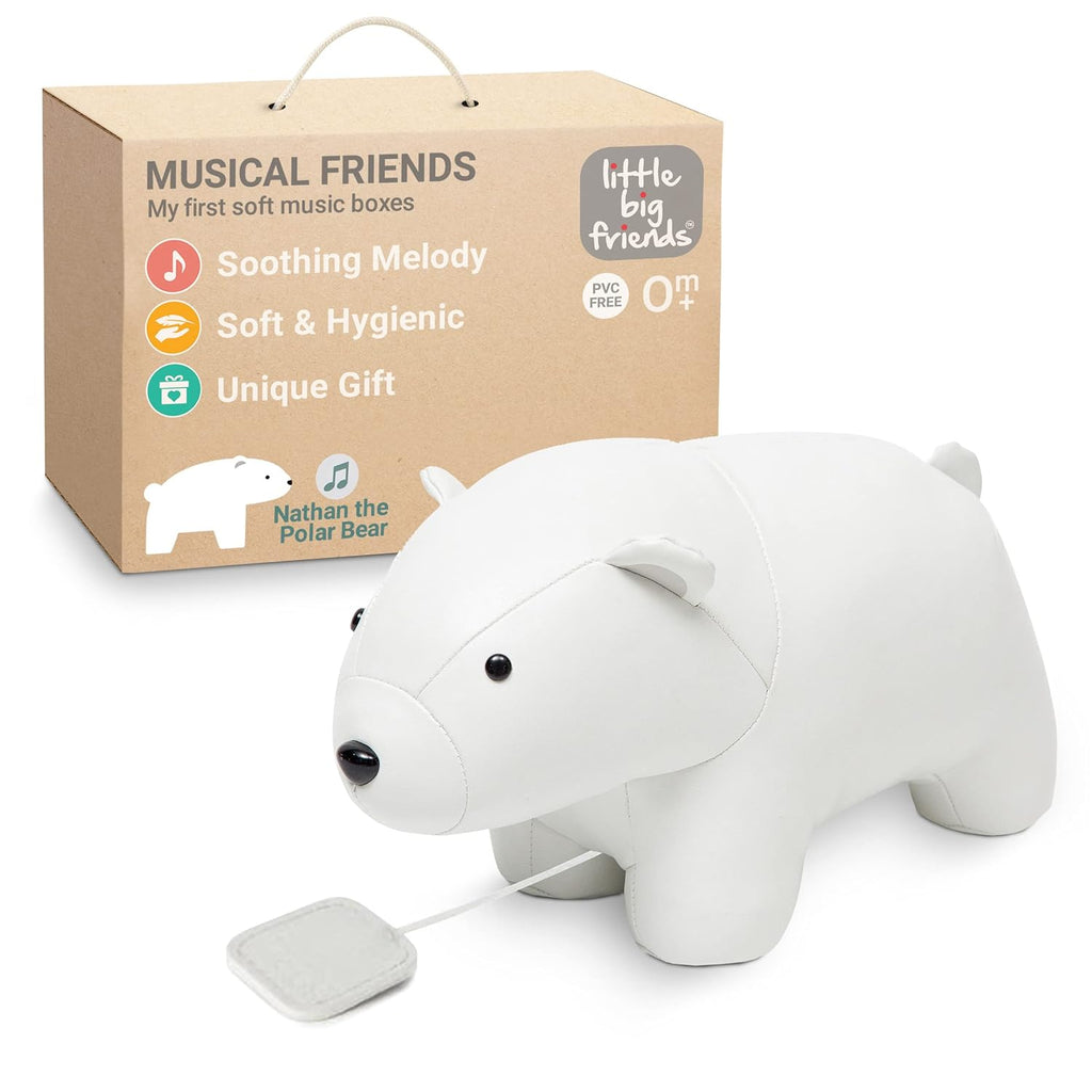 Little Big Friends: Sea Collection Pull-String Musical Animal Toy - Nathan the Polar Bear
