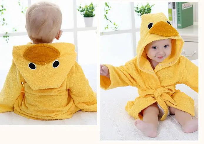 Cute Animal Hooded Baby Bath Towel & Robe