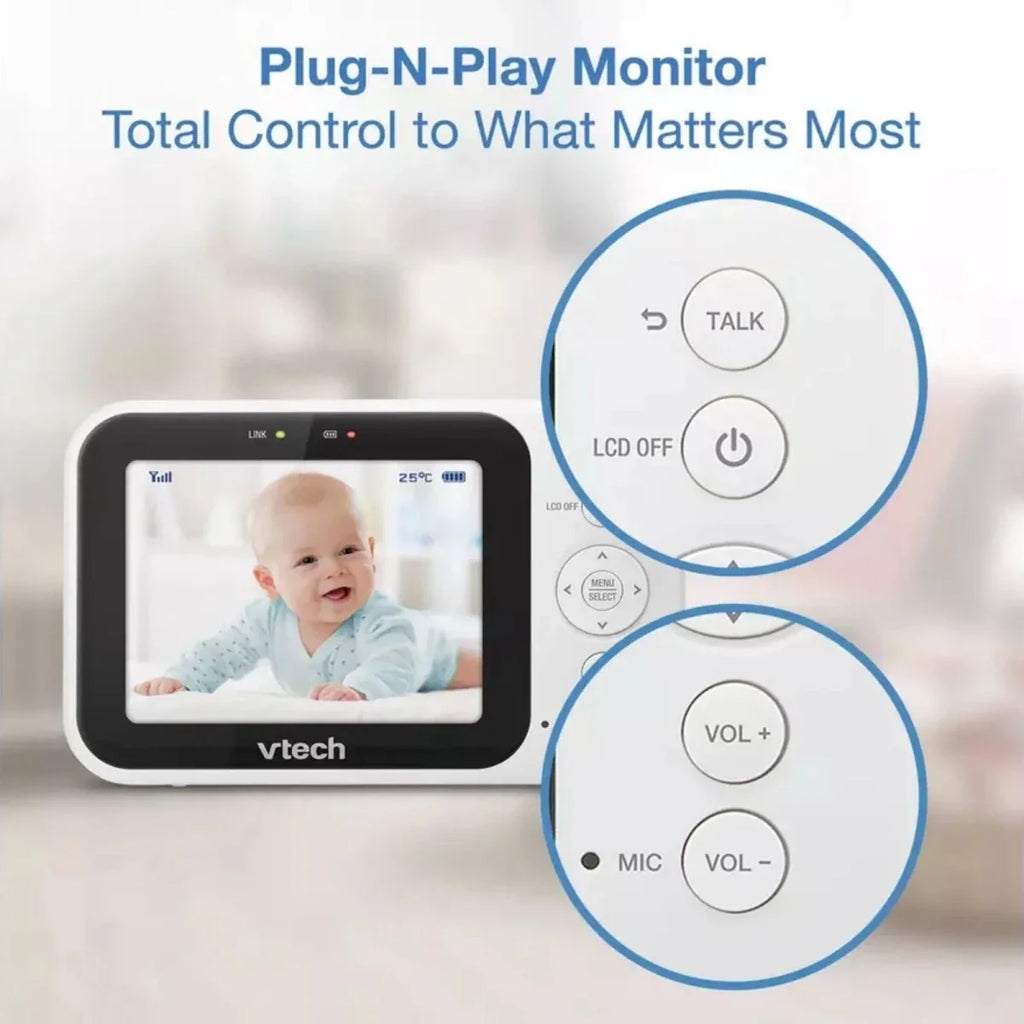VTech VM4263 3.5" Pan & Tilt Video Monitor
