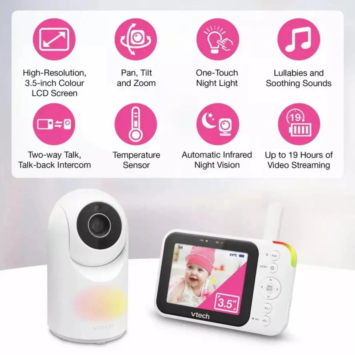VTech VM4263 3.5" Pan & Tilt Video Monitor